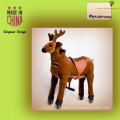 Stuffed animals toy brown horse toy for kid ride on, saddle-less ride on horse toys pony for sale